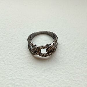 Diamond Pave Twisted Ring, 6.5